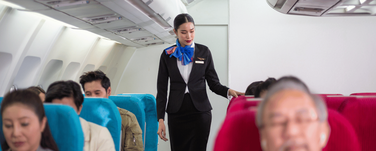 asian flight attendant